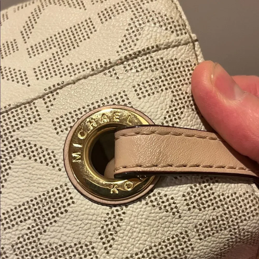 Michael Kors Beige Monogram Tote and Wallet